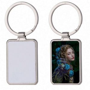 Custom DIY Metal Key Chain Blank Personalize Photo Sublimation <b>Keychain</b> Blanks Heart Rectangle Keyring Sublimation Souvenir Gift - Product Image 3