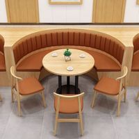 Meubles modernes et simples pour hôtels et restaurants commerciaux : table en bois, canapé, banquette, ensemble de sièges pour salle à manger, banquette pour restaurant de restauration rapide