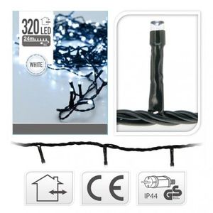 Guirlande fixe 320 LED blanches froide 220V 27m IP44, idéale pour l'éclairage décoratif en extérieur et les événements. - Product Image 1