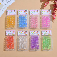 Perles à Cheveux Colorées et Transparentes à Grand Trou, Accessoires de Boucle pour Tresses d'Enfants et Perruques