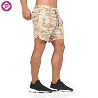 Shorts de sport décontractés pour hommes, taille plus, séchage rapide, avec logo personnalisé, pour la course à pied, 2 en 1, avec cordon de serrage