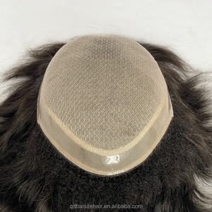 New Silk Base Style Toupee für Männer Natürlich aussehende indische Männer Haar Toupee - Product Image 1