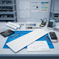 Circuit imprimé LED en aluminium personnalisé avec finition ENIG Or par immersion, livraison rapide, service OEM/ODM, éclairage de circuit de haute qualité