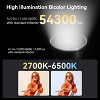 Petite lampe vidéo COB Rig avec batterie intégrée de 3400mAh et charge rapide PD de type C, lumière de sortie continue avec 9 effets de lumière