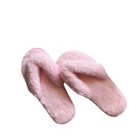 Sandales d'intérieur en peluche pour femmes, rembourrage en coton, tongs douillettes antidérapantes, doublure en fausse fourrure chaude, loisirs