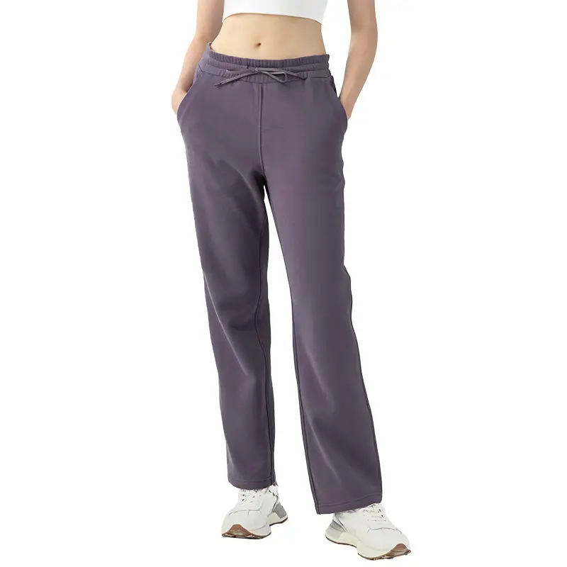 Yandian velours à l'intérieur chaud Lulu pantalon de survêtement ample peau confortable mode tout Lulu Yoga pantalons de survêtement