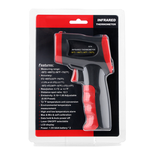 Termômetro infravermelho, medidor de temperaturas sem contato 0-600c portátil digital industrial a laser termômetro pirômetro - Product Image 6