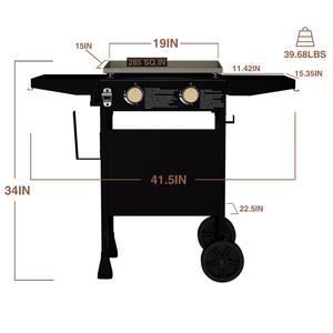 Miire OEM Fournisseur Portable Auto Allumage 2pcs Brûleurs <span class=keywords><strong>En</strong></span> Acier Inoxydable Plaque <span class=keywords><strong>Plancha</strong></span> Gaz Teppanyaki Grill - Product Image 2