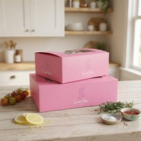 Caja Rectangular de Cartón para Pasteles al por Mayor con Ventana y Logotipo Personalizable, Laminación Mate, Empaque para Regalo de Donuts