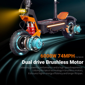 Scooter Plegable de Entrega Rápida desde Almacenes en la UE, Reino Unido y EE. UU., Scooter Todoterreno de 11 Pulgadas, 5000W, Motor Dual, Scooter Eléctrico J15 PLUS 5600w - Product Image 2