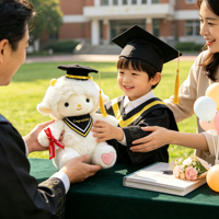 Peluche Mouton de Remise de Diplôme avec Toque de Baccalauréat, Adorable Peluche Agneau, Cadeau Souvenir de Remise de Diplôme OEM