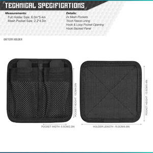 Bolsa de herramientas de malla de nailon multifuncional de doble cara - Puede contener tapones para los oídos de repuesto para baterías y bolsa de almacenamiento táctica para baterías - Product Image 4