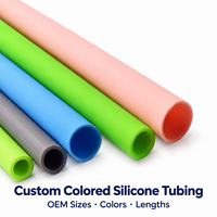 Tuyau en silicone extrudé flexible de couleur personnalisée OEM avec diamètre, épaisseur de paroi et longueur sur mesure