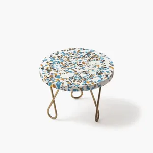 Multi-Functional Acacia Wood and Multicolor Terrazzo <b>Cake</b> <b>Stand</b> Indian Exporter's Dessert Serving and Decor Set - Product Image 1
