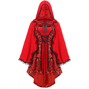 2026 niña mujer encaje princesa Cosplay traje Sexy <span class=keywords><strong>Caperucita</strong></span> <span class=keywords><strong>Roja</strong></span> vestido tejido Navidad <span class=keywords><strong>capa</strong></span> adultos carnaval trajes - Product Image 3