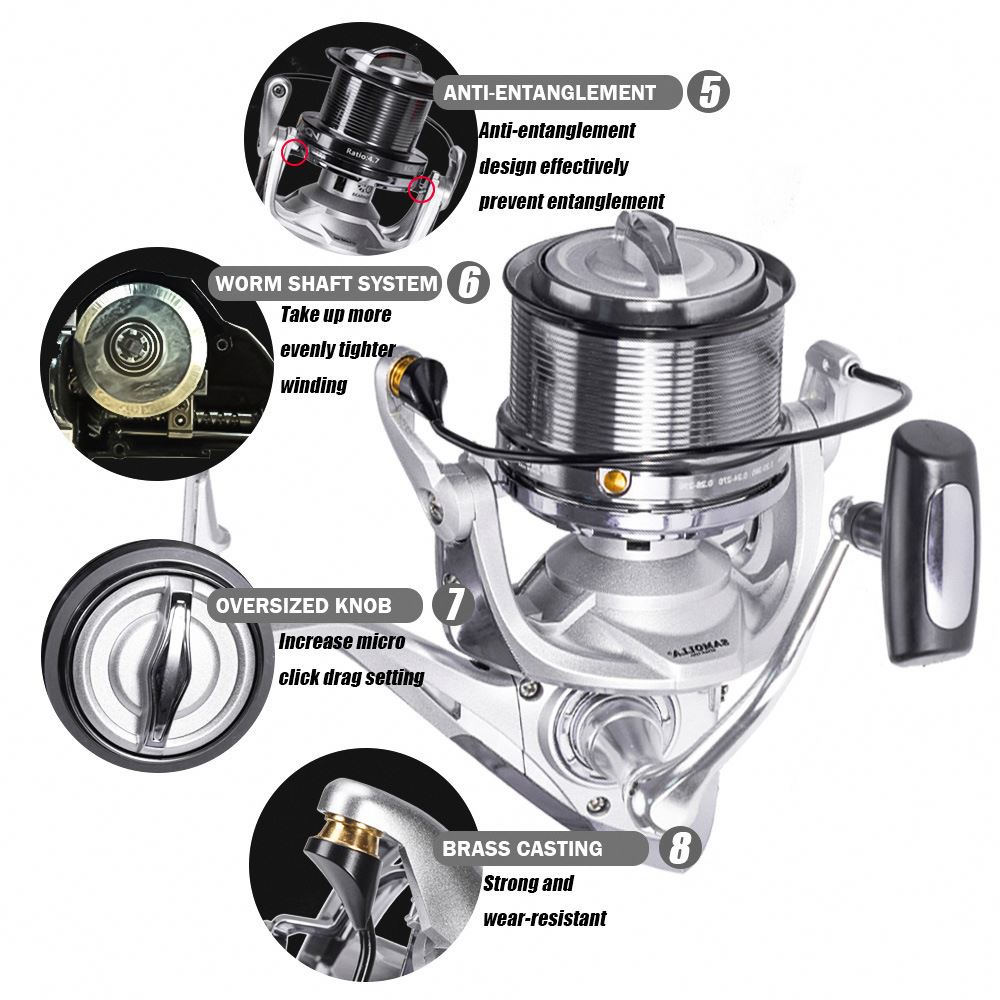Happy Fishing Size 8000-12000 Spinning Reels for Distant Fishing Happy Fishing Size 8000-12000 Spinning Reels for Distant Fishing