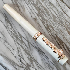 <span class=keywords><strong>Penna</strong></span> Stilografica/Roller, Design Asta Dorata di Asclepio, Corpo Ergonomico in Acrilico, Regalo da Collezione per Medici - Product Image 5