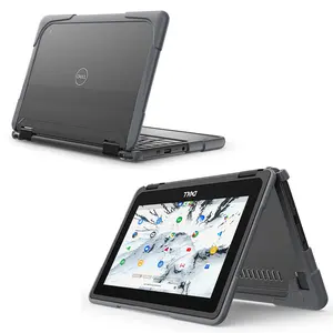 Pour Dell Chromebook 11.6 3100 ordinateur portable PC housse de protection en TPU antichoc support de support étui à rabat sac