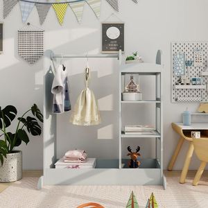 Séchoir à linge en bois Gemma Toys - Article ménager simple en bois massif pour salon et chambre, couleur bois naturel - Product Image 1