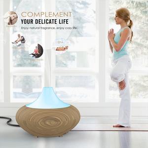 Diffuseur d'arômes en bois de sureau 130 ml, humidificateur ultrasonique avec alimentation USB pour usage domestique - Product Image 3