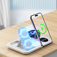2025 nouveau chargeur sans fil téléphone portable/montre intelligente/écouteur charge lit bureau chargeurs 10W/15W sortie Charge Dock avec Led