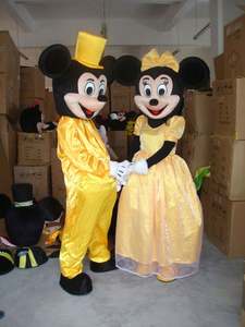Costume <span class=keywords><strong>de</strong></span> Mascotte Personnalisé <span class=keywords><strong>Mickey</strong></span> & <span class=keywords><strong>Minnie</strong></span>, Déguisement pour Adulte et Enfant pour le Carnaval et Halloween - Product Image 2
