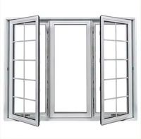 Französische Schalldichte PVC-Fenster Maßgefertigte Moderne Kunststofffenster Villa Winddichte UPVC-Fenster
