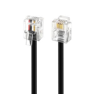 Kabel Telepon 6P2C 2-inti 4-inti 1-20m RJ11 Pipih 6P4C Kabel Penghubung Telepon Rumah - Product Image 3