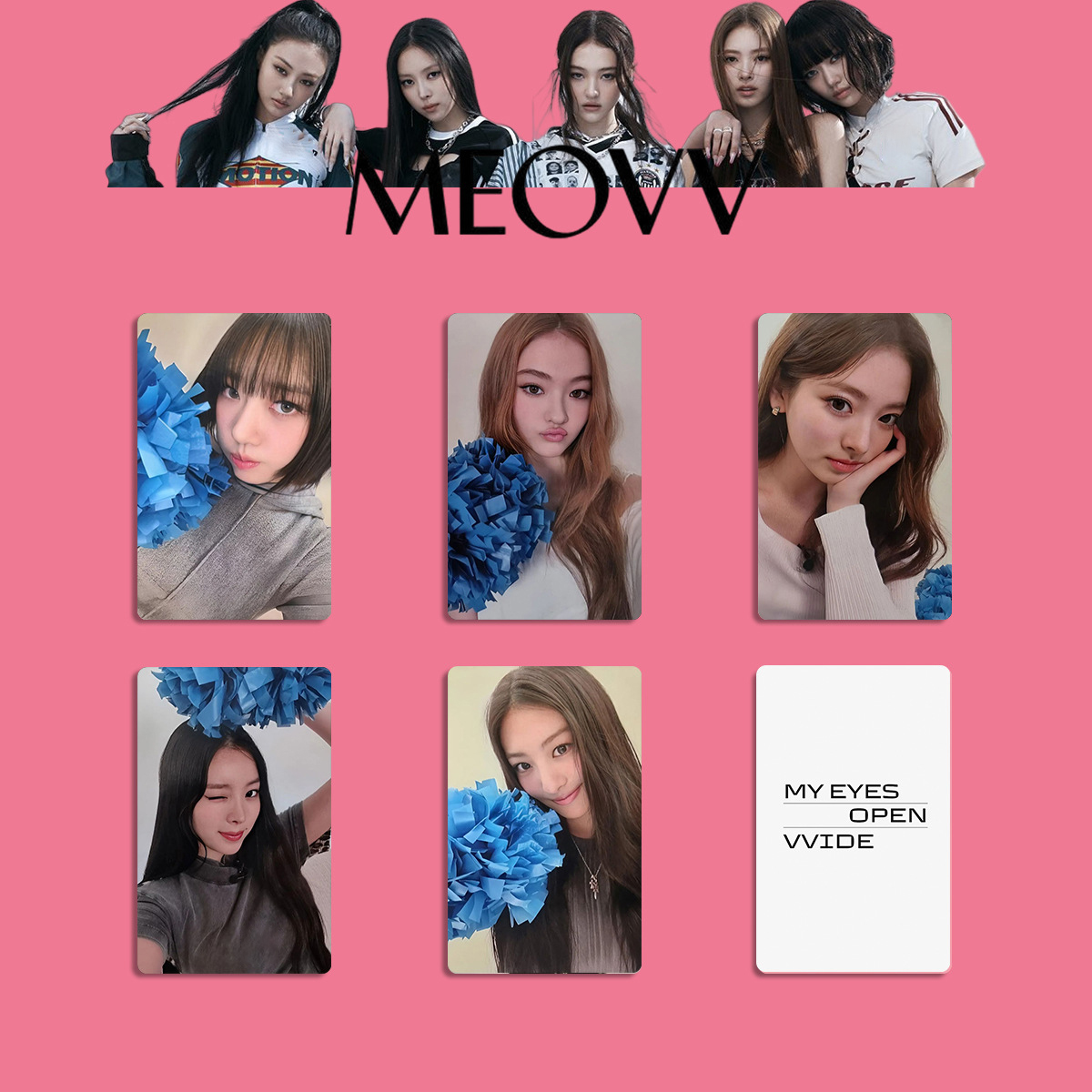 5Pcs KPOP MY EYES OPEN Album Photocards Set – Customized Selfie