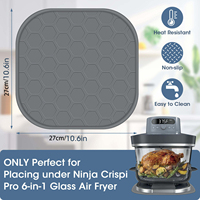 Tapis de protection de comptoir antidérapant en silicone, résistant à la chaleur, écologique, diamètre 270 mm, épaisseur 2 mm, compatible cuisine domestique, 6-en-1