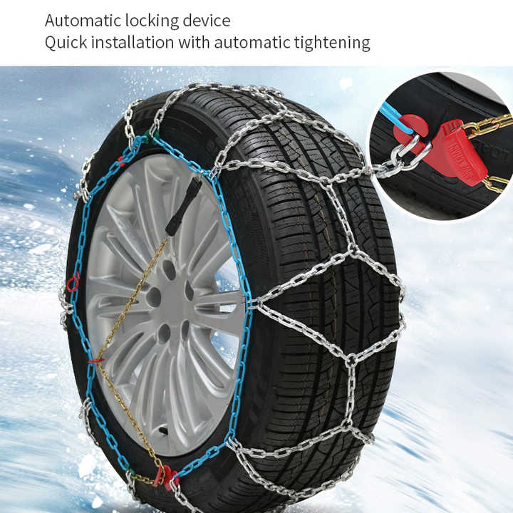 165 - 195mm Tire Anti Skid Steel Chain Snow Mud Car Security Tyre Belt
