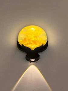 Sunset Sky Round LED Wall Light <strong>Warm</strong> Glow Cloudy Landscape Decorative <strong>Lamp</strong> for Cozy Home, Bedroom Ambient Lighting - Product Image 4