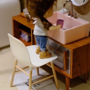 <b>Miniature</b> Kitchen Sink Faucet Set Plastic Dollhouse Accessories 6 Point DIY Ornament for Toy House Model Unisex Ages 5-13 - Product Image 5