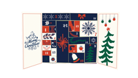 Boîte cadeau calendrier de l'Avent personnalisée 2026 avec estampage à chaud, chocolats, friandises pour animaux de compagnie, avec aimant ou ruban