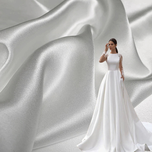 della fabbrica di raso duchessa tessuto di lusso campione gratuito tessuto da sposa in poliestere duchessa tessuto satinato - Product Image 1