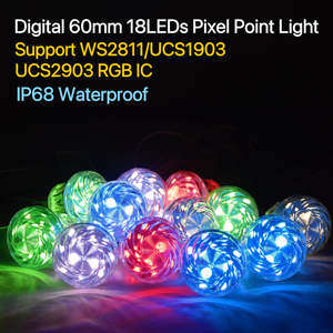 Giấc Mơ Màu Cabochon DC 24V IP68 6018 ucs2903 <span class=keywords><strong>RGB</strong></span> <span class=keywords><strong>LED</strong></span> <span class=keywords><strong>Pixel</strong></span> điểm ánh sáng cho vui chơi giải trí đi xe công viên chủ đề - Product Image 2