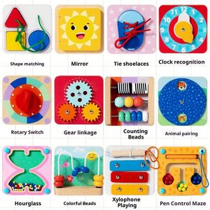 Autocollants magnétiques en bois pour enfants, jouets éducatifs pour la coordination œil-main du bébé, entraînement précoce, jouets éducatifs - Product Image 2