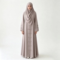 Ensemble Abaya Taupe pour Femmes, Asie du Sud-Est, GCC, Turquie, Vêtements Modestes, Vêtements Islamiques