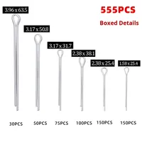 Galvanized Manganese Steel U-Shaped Cotter Pin Set 6 Sizes Mechanical Positioning Split Pin Hardware Fastener Assortment Kit