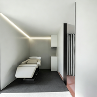 Design de mobilier de salon de beauté sur mesure rose pour salons de coiffure féminins, design d'intérieur 3D pour salons de spa