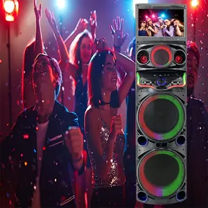 Yüksek güç parti özel model hoparlör karaoke DJ bluetooth hoparlör ile 16 inç yüksek çözünürlüklü dokunmatik ekran