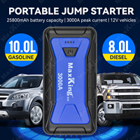 Démarreur de voiture 25800mah avec pince intelligente DC Cigarrate Socket 10.0L Essence et 10.0L Diesel