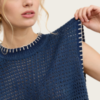 AJB Gilet d'été décontracté pour femme en laine/cachemire, couleur unie, sans manches, respirant, tricoté, anti-boulochage, style euro-américain
