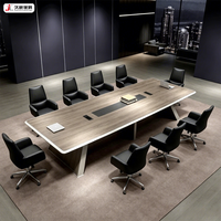 Mesa de Conferencia Grande de Lujo JIUSHUN, Mesa de Reuniones Moderna para Sala de Juntas Administrativa, Muebles de Oficina