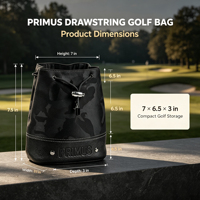 Pochette d'accessoires de golf PRIMUS GOLF en polyester et cuir, fermeture à cordon, service de personnalisation OEM, sac de poche pour le golf