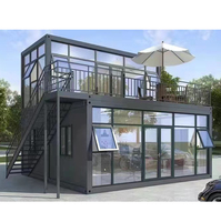 Petite Maison Mobile Préfabriquée Maison Modulaire Portable de Deux Chambres à Coucher Maison Conteneur Extensible de 20 pieds avec Toit Triangulaire