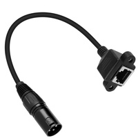 Câble audio XLR3 mâle vers RJ45 femelle avec connecteurs, conducteur en acier plaqué cuivre, modèle YR-L-40-B3 pour la série de contrôleurs DMX-CON