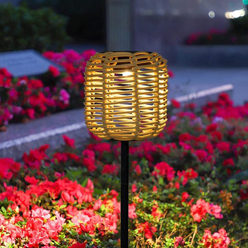 Factory Solar Pathway Outdoor Handmade Weaving Waterproof Lighting Landscape Decoration Garden Lights for Patio Yard Garden