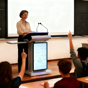 Púlpito Digital Interactivo con Pantalla Táctil Inteligente para Aula, Iglesia, Podio, Micrófono Interactivo, Animación, Tienda Minorista - Product Image 3