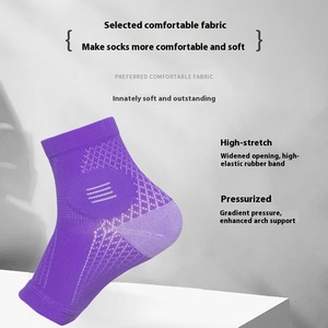 Chaussettes de compression sportives anti-transpiration à bout <span class=keywords><strong>ouvert</strong></span> et entièrement couvrant le <span class=keywords><strong>pied</strong></span>, protection anti-entorse, soutien de la voûte plantaire, chaussettes de maintien de la cheville - Product Image 3